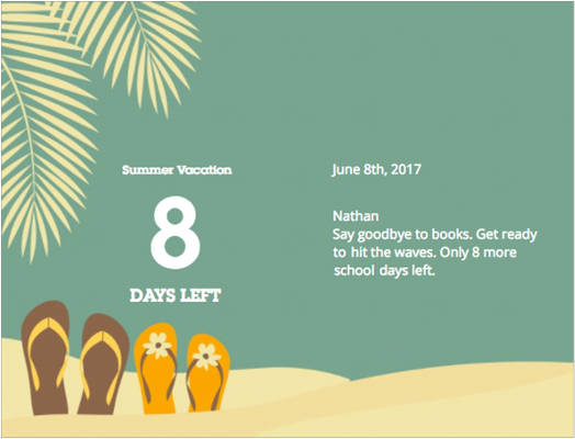 personalized countdowns